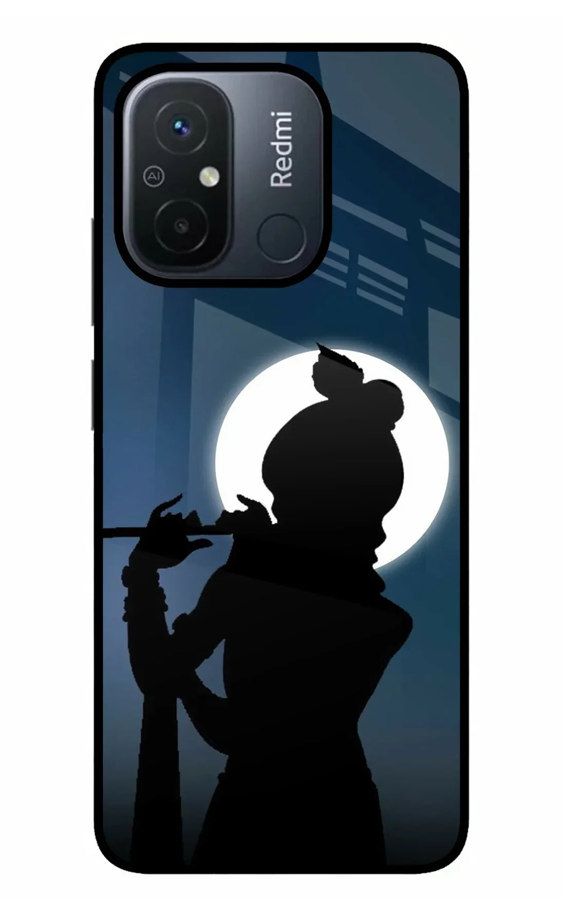 Shri Krishna Silhouette Redmi 12C  Back cover
