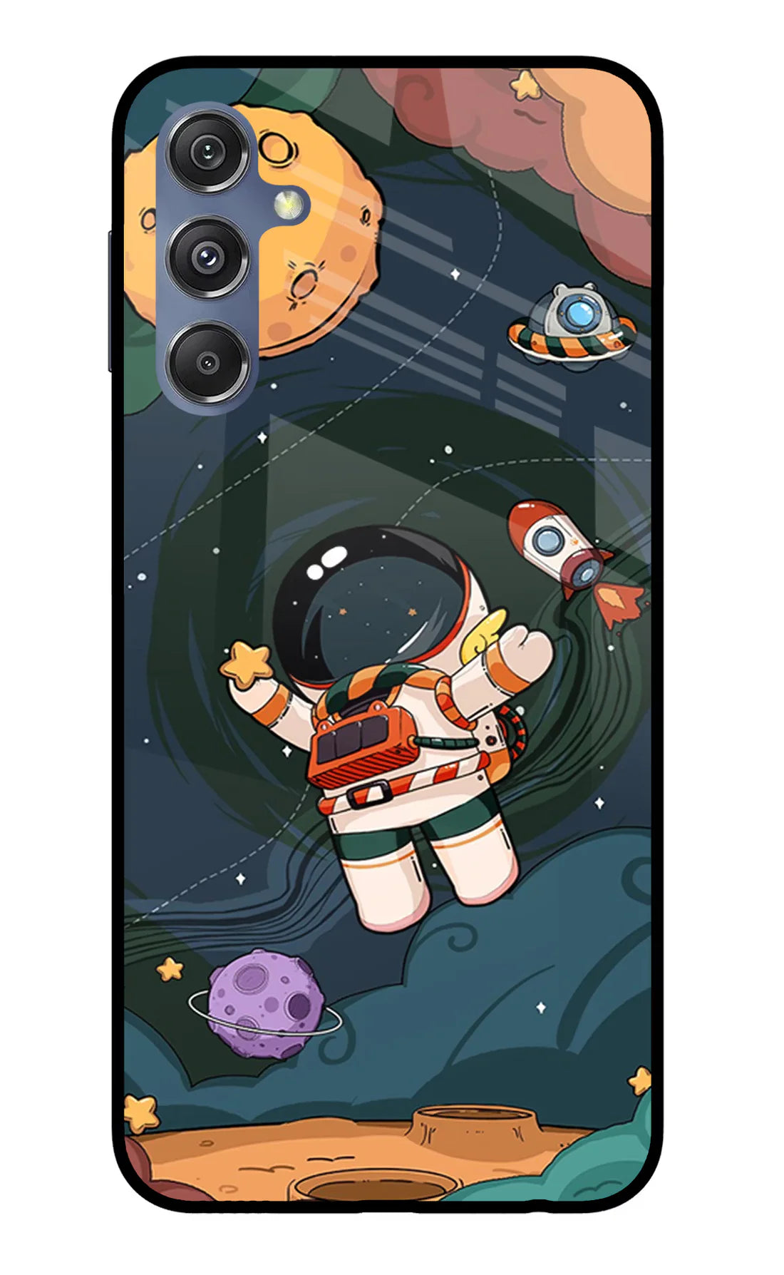 Cartoon Astronaut Samsung M34 5G Back cover