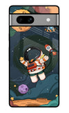 Cartoon Astronaut Google Pixel 7A Glass Case