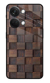 Wooden Cube Design OnePlus Nord 3 5G Glass Case