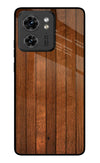 Wooden Artwork Bands Moto Edge 40 Glass Case