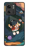 Cartoon Astronaut Moto Edge 40 Glass Case