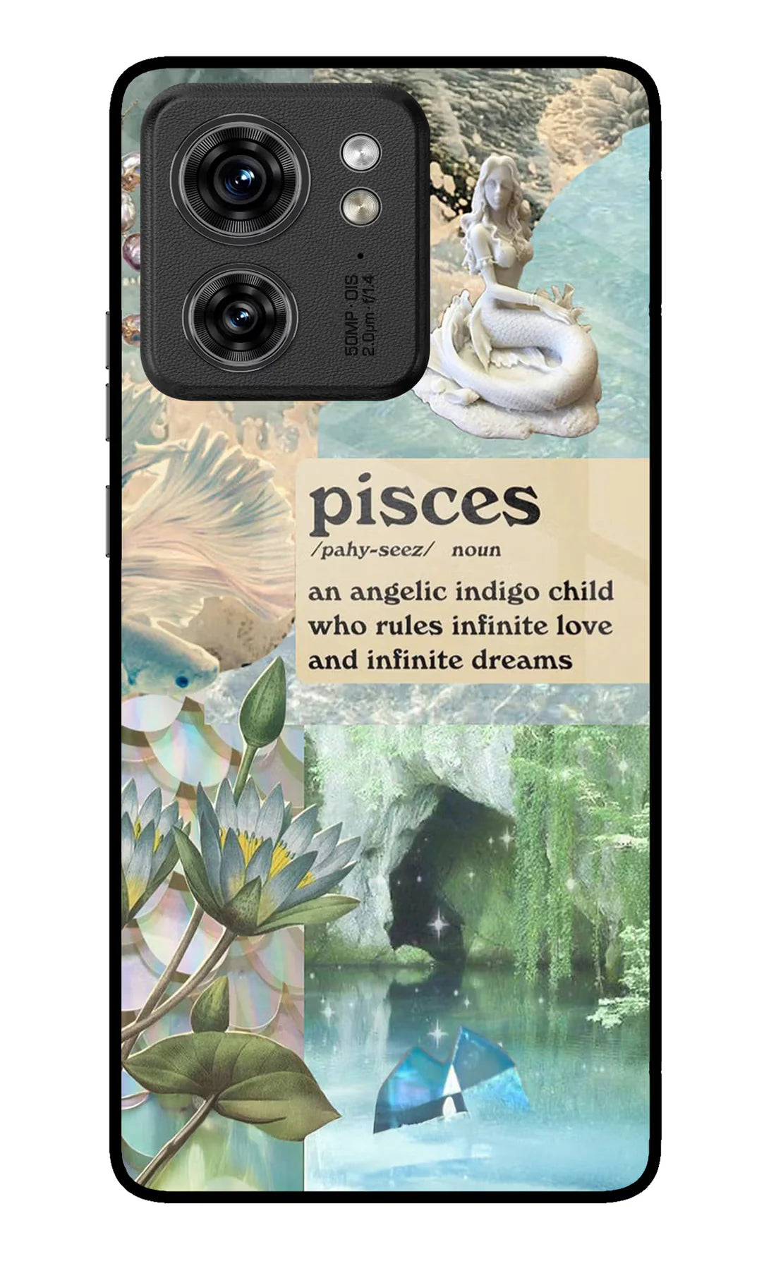 Pisces Zodiac Moto Edge 40 Back cover