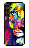 Lion Half Face Samsung S23 FE 5G Glass Case