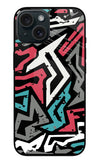 Geometric Graffiti iPhone 15 Glass Case