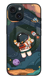 Cartoon Astronaut iPhone 15 Glass Case