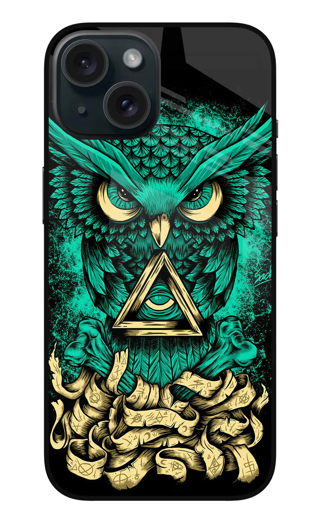 Green Owl iPhone 15 Plus  Back Cover