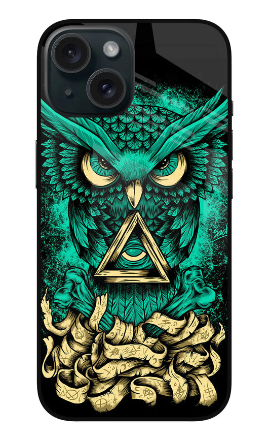 Green Owl iPhone 15 Plus  Back Cover