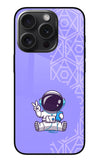 Cute Astronaut Chilling iPhone 15 Pro Glass Case