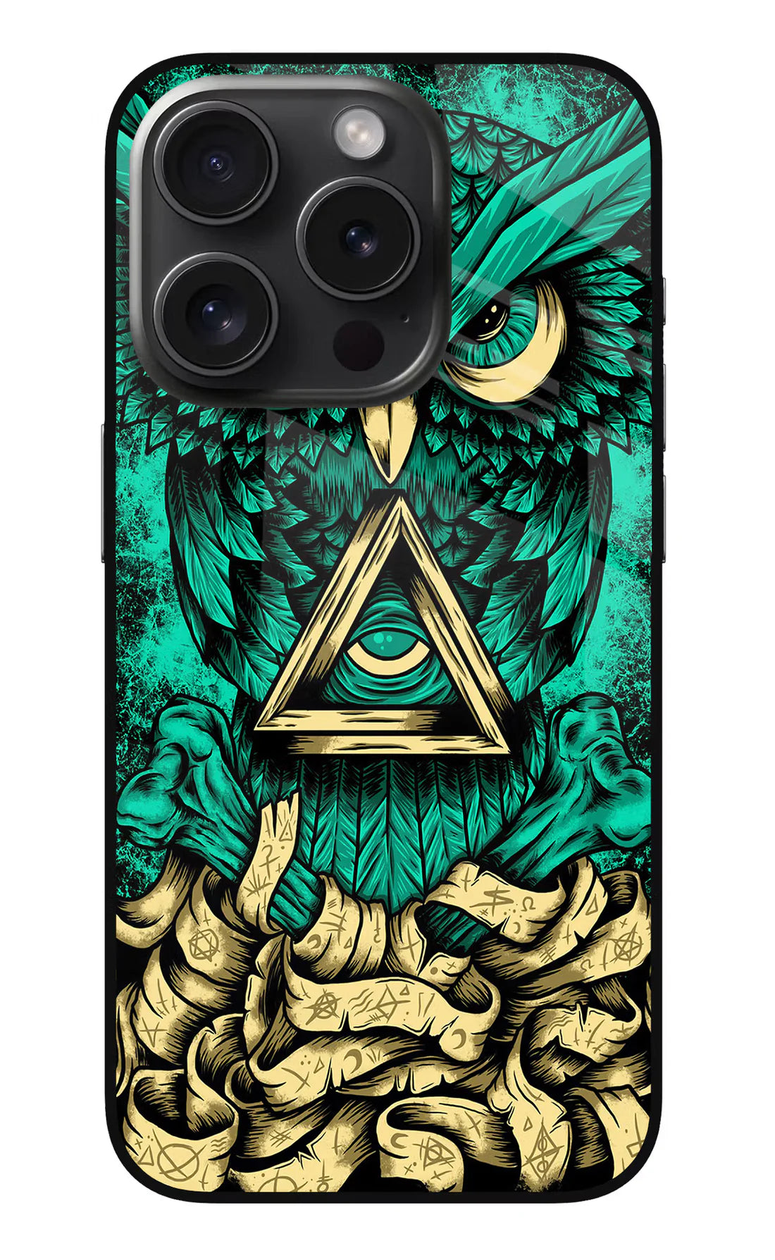 Green Owl iPhone 15 Pro Max Back cover