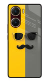 Sunglasses with Mustache Vivo V29E Glass Case