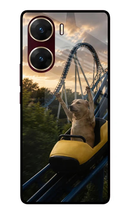 Rollercoaster Dog Vivo V29E Back Cover