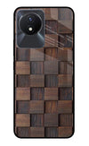 Wooden Cube Design Vivo Y02/Y02T Glass Case