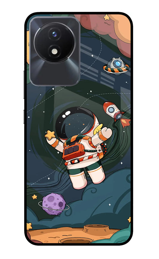 Cartoon Astronaut Vivo Y02/Y02T Back cover