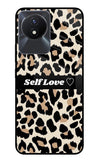 Leopard Print Self Love Vivo Y02/Y02T Glass Case