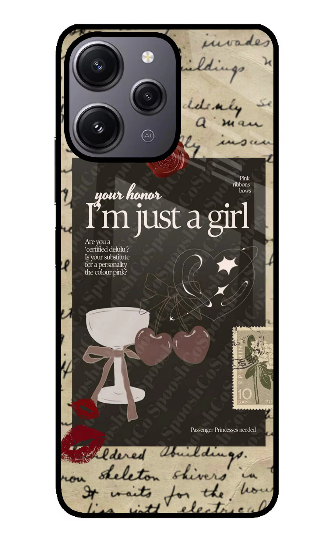 I am just a girl Redmi 12 4G Back cover