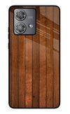 Wooden Artwork Bands Moto Edge 40 Neo Glass Case