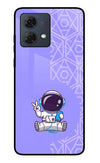 Cute Astronaut Chilling Moto G54 5G Glass Case