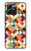 Geometric Abstract Colorful Realme C53 Glass Case