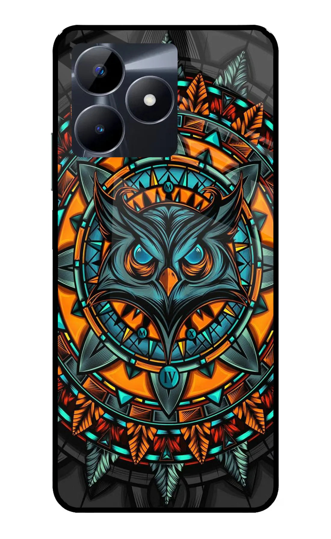 Angry Owl Art Realme C53 Back cover