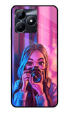 Girl Photographer Realme C53 Glass Case