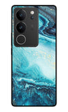 Blue Glitter Marble Vivo V29/V29 Pro Glass Case