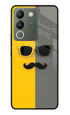 Sunglasses with Mustache Vivo Y200 5G Glass Case