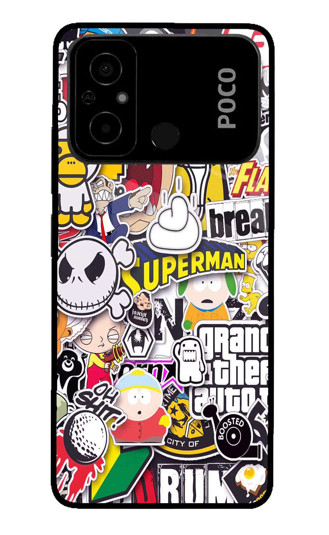 Sticker Bomb Poco C55  Back cover