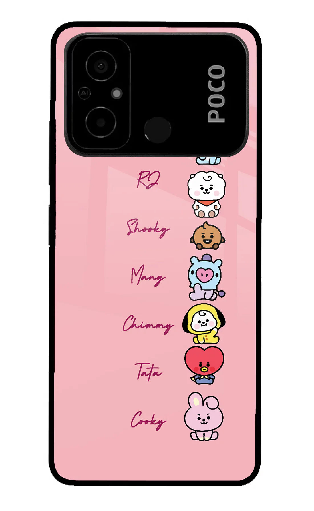 BTS names Poco C55 Back cover