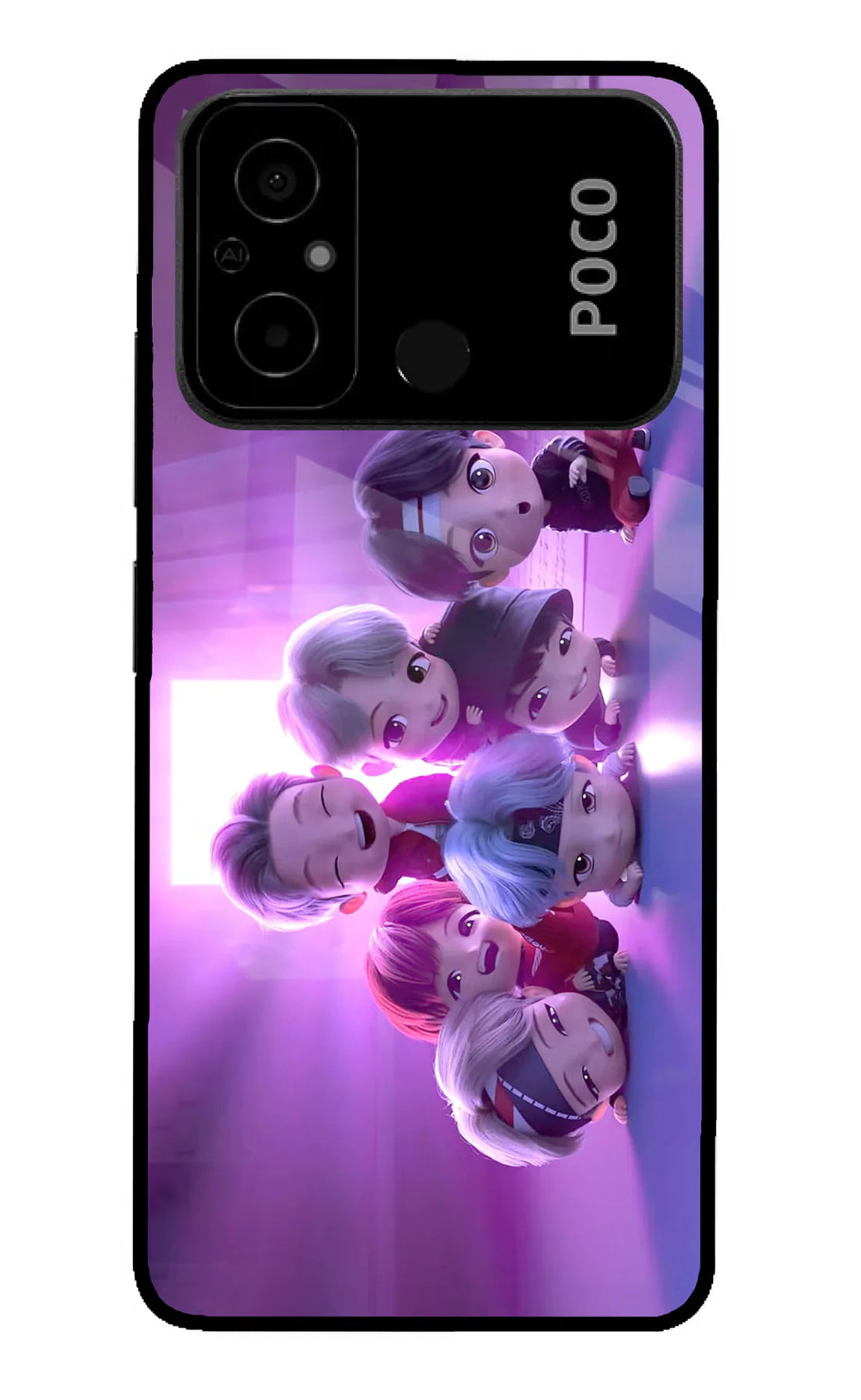 BTS Chibi Poco C55  Back cover