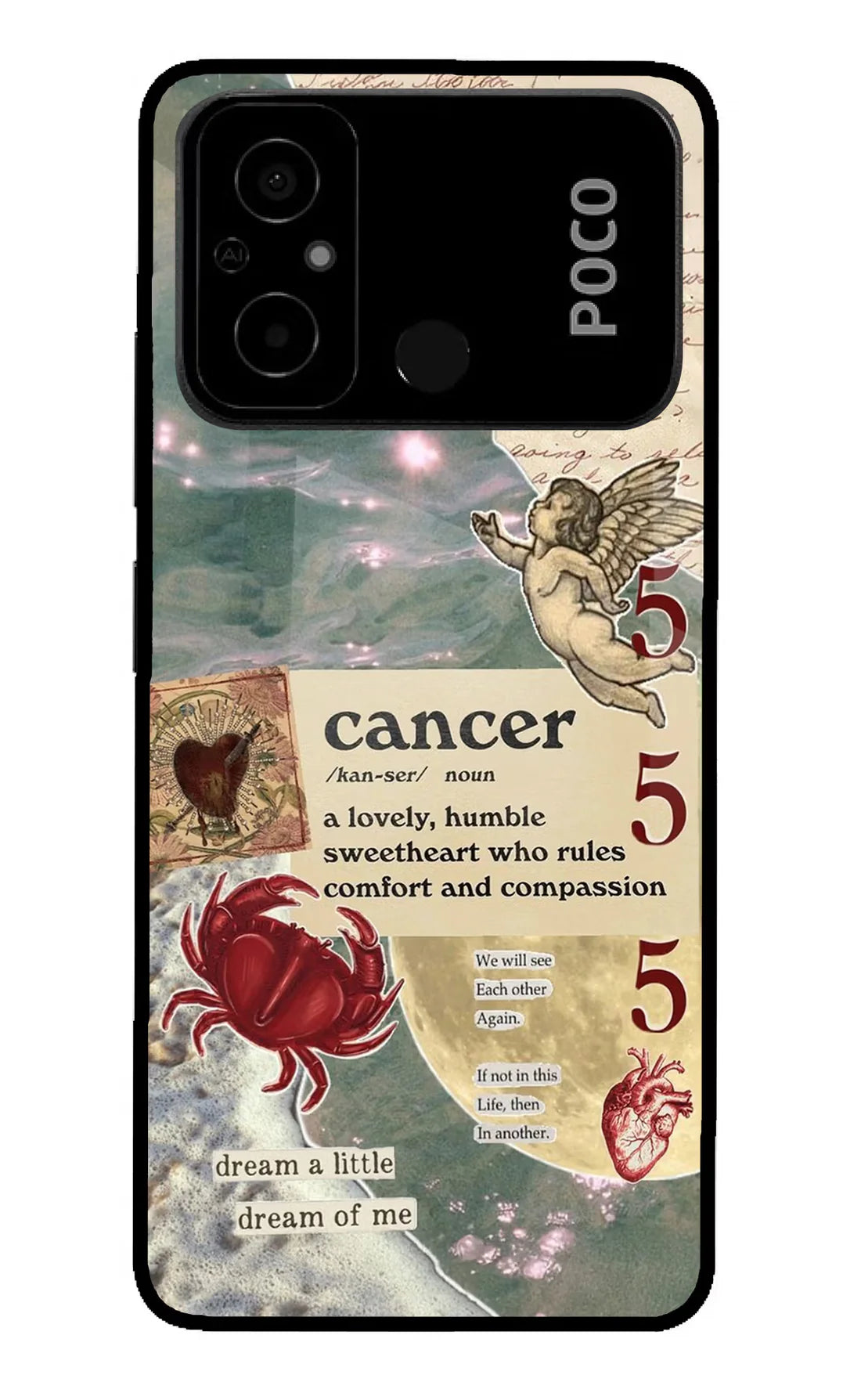Cancer Zodiac Poco C55 Back cover