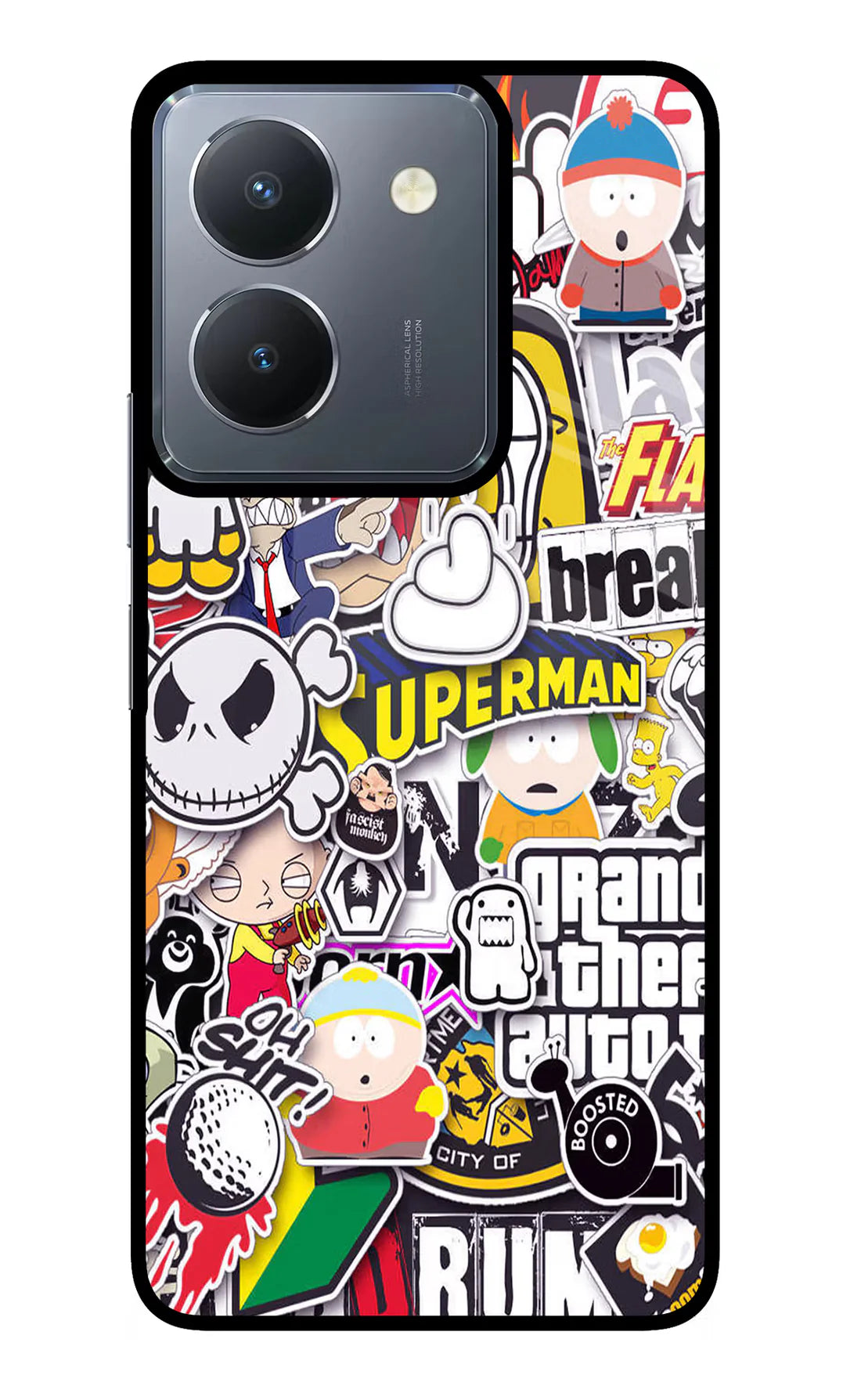 Sticker Bomb Vivo Y36 Back cover