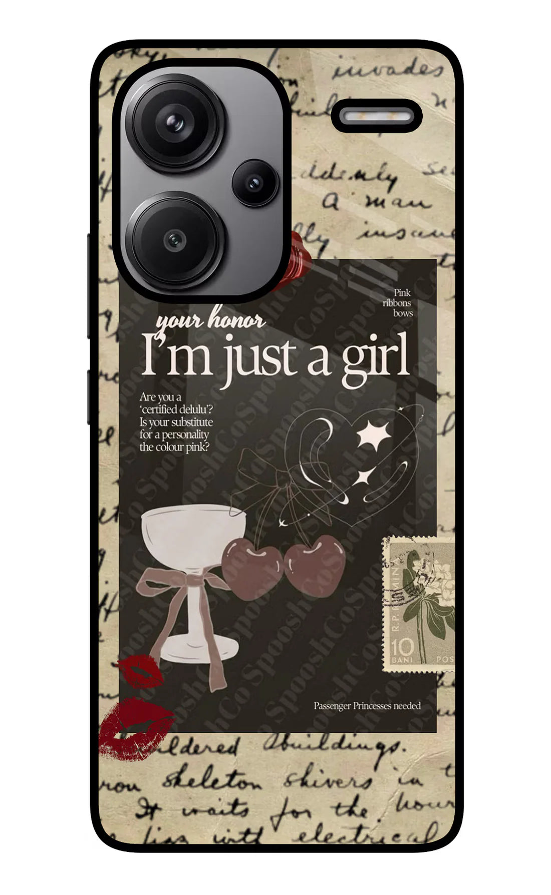 I am just a girl Redmi Note 13 Pro+ 5G Back cover