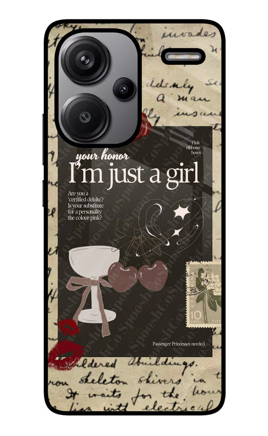 I am just a girl Redmi Note 13 Pro+ 5G Back cover