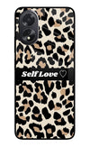 Leopard Print Self Love Oppo A18/Oppo A38 Glass Case