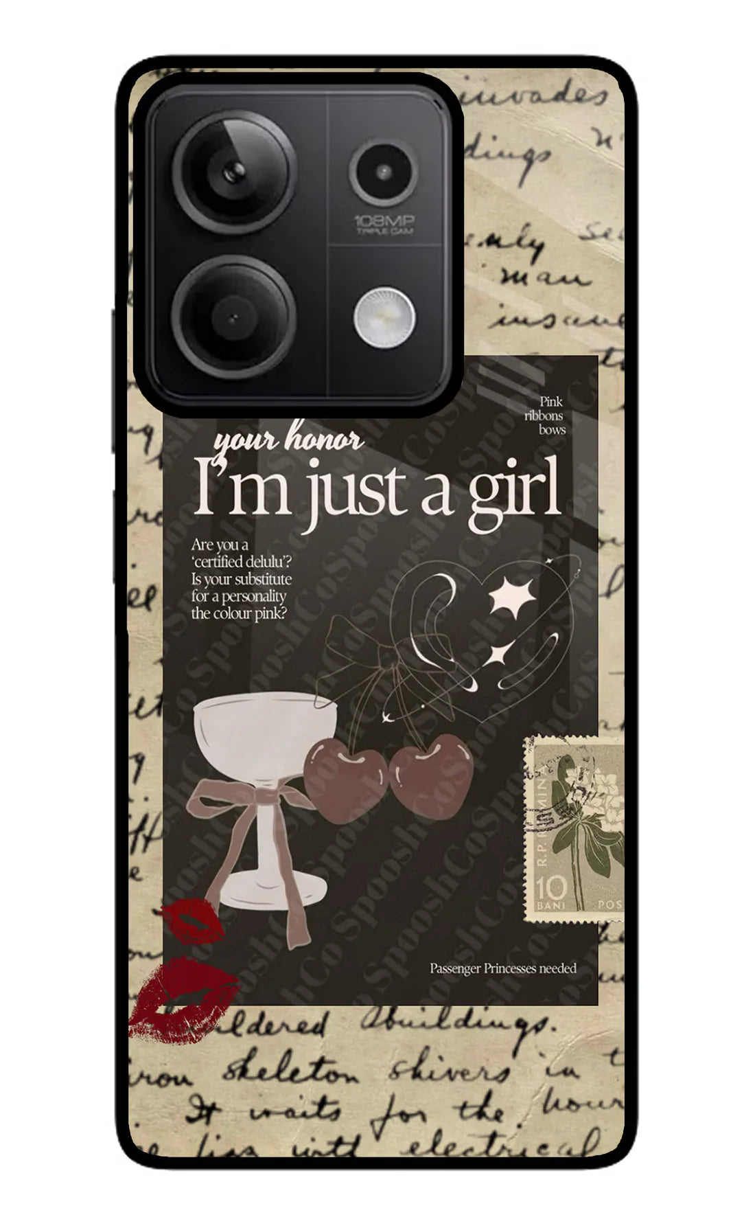 I am just a girl Redmi Note 13 5G Back cover