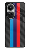 BMW Stripes Pattern Oppo Reno10 5G/10 Pro 5G Glass Case