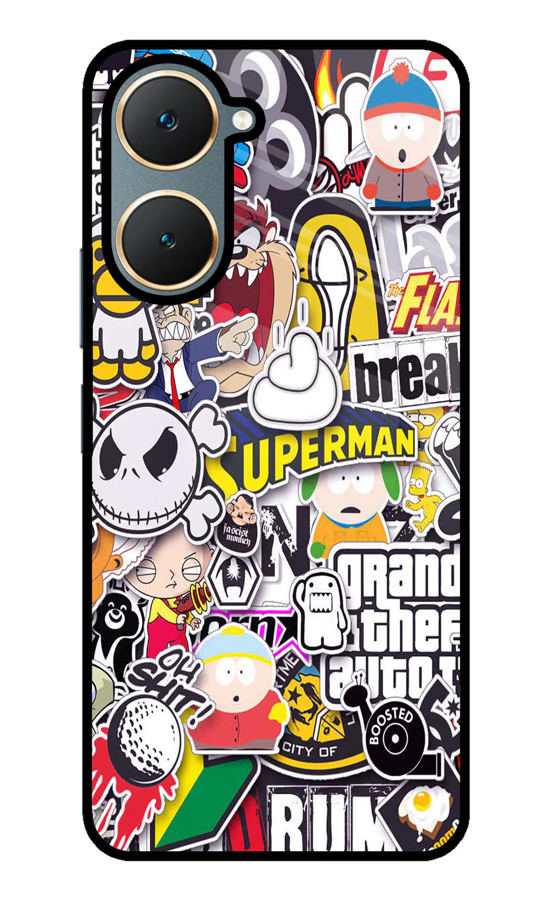 Sticker Bomb Vivo Y18/Y18e Back cover