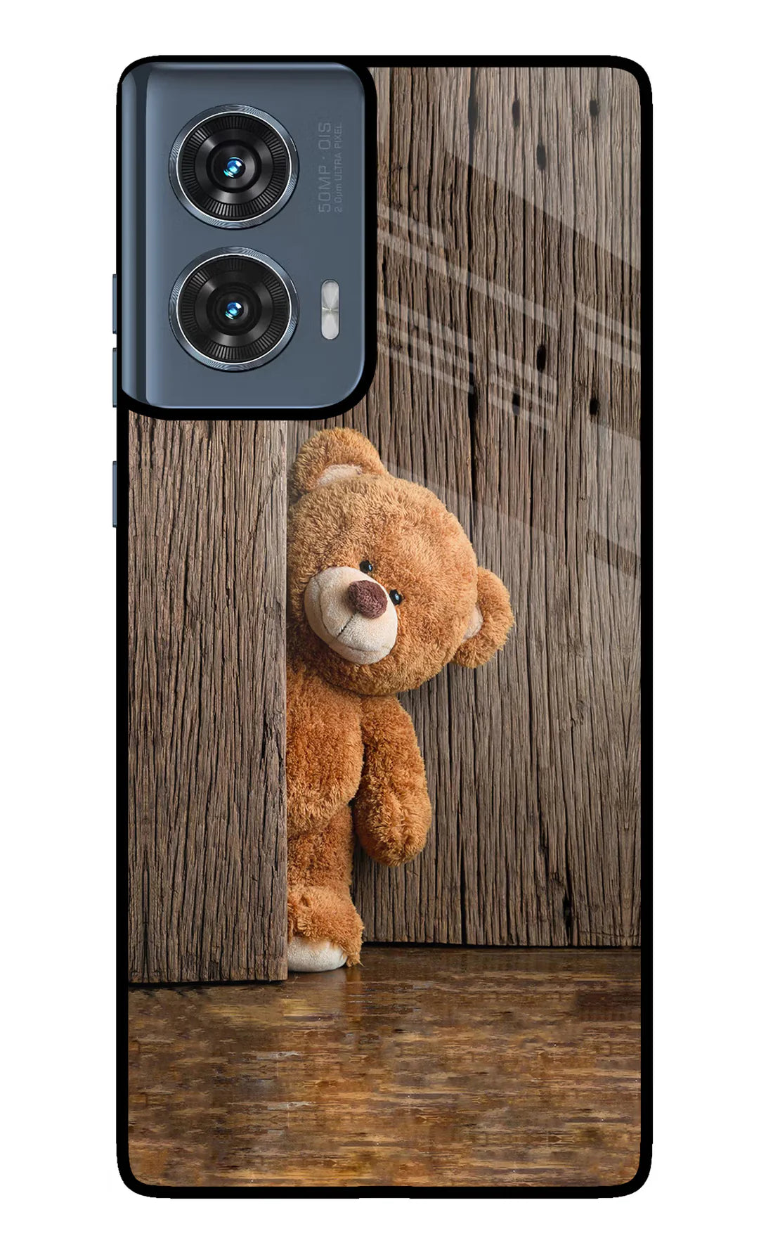 Teddy Wooden Moto Edge 50 Fusion Back cover