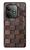 Wooden Cube Design Realme GT 6T 5G Glass Case