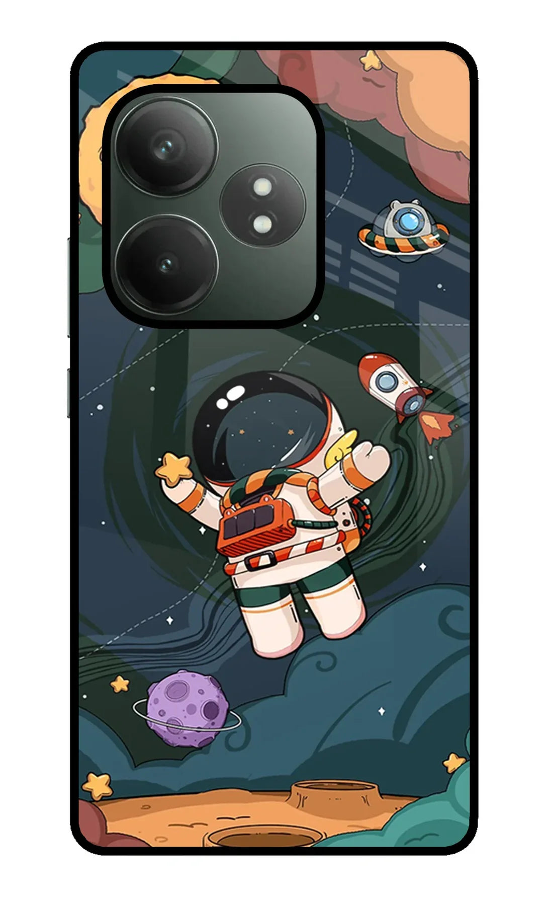 Cartoon Astronaut Realme GT 6T 5G Back cover
