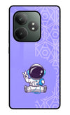 Cute Astronaut Chilling Realme GT 6T 5G Glass Case