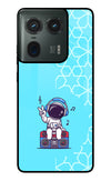 Cute Astronaut Chilling Moto Edge 50 Ultra 5G Glass Case