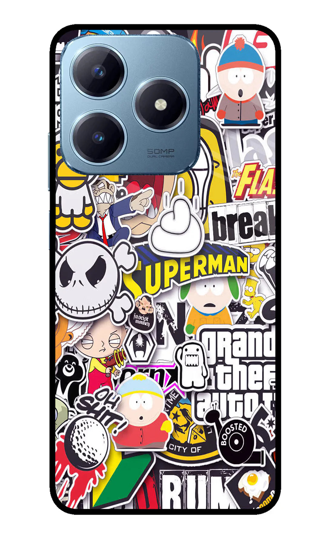 Sticker Bomb Realme Narzo N63 Back cover