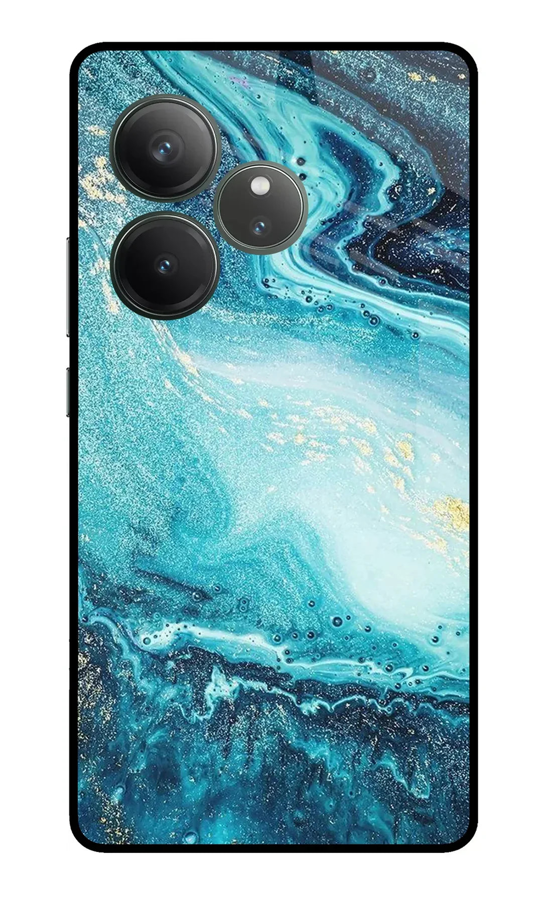 Blue Glitter Marble Realme GT 6 Back cover