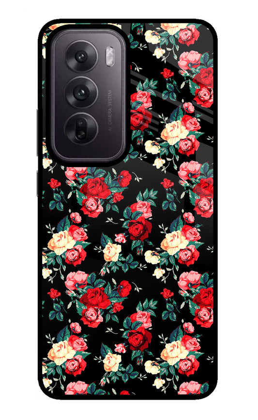 Rose Pattern Oppo Reno12 5G  Back cover