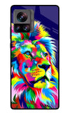 Vector Art Lion Moto Edge 30 Ultra Glass Case