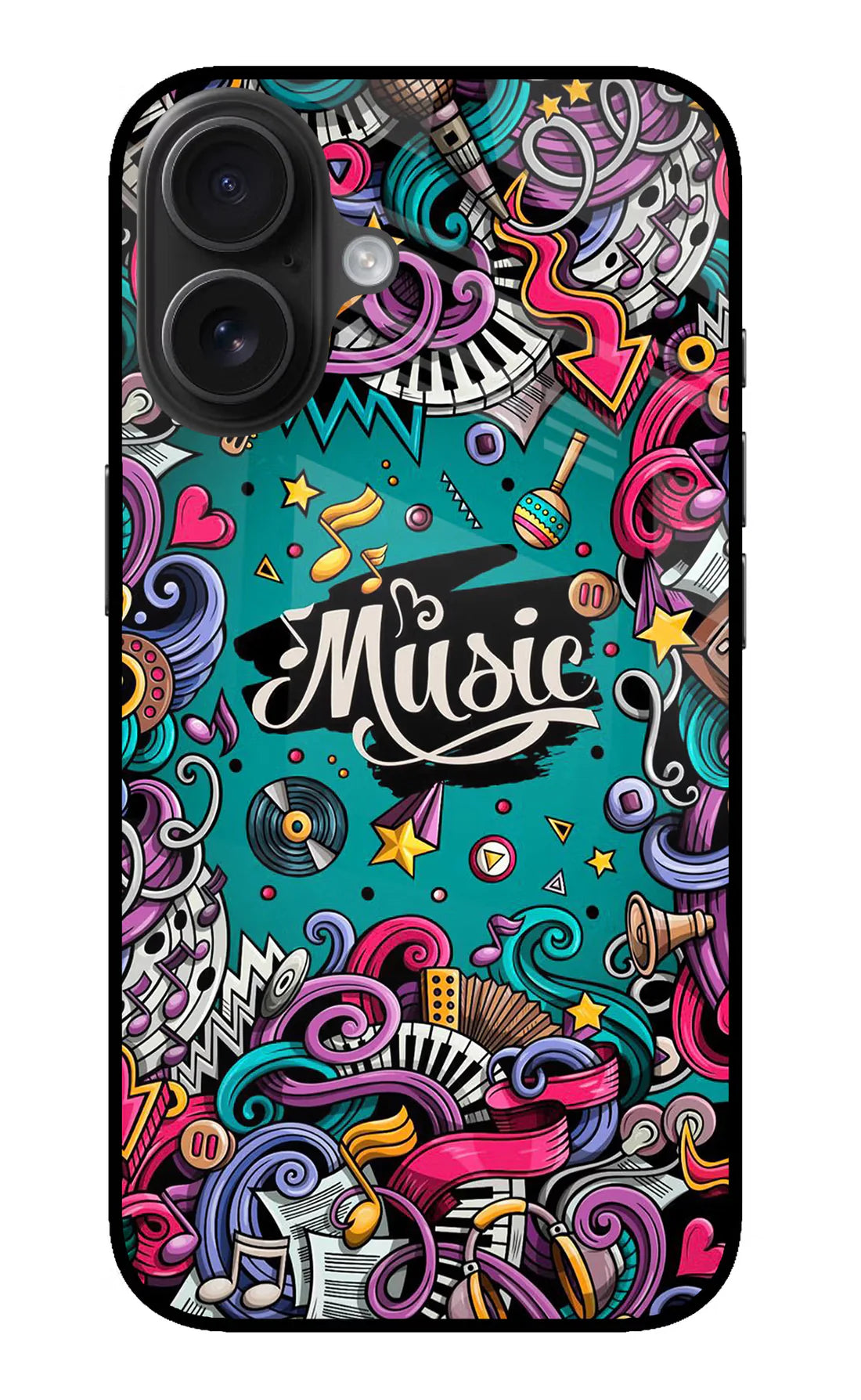 Music Graffiti iPhone 16 Back cover