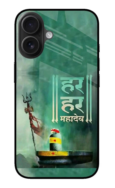 Har Har Mahadev Shivling iPhone 16 Back Cover