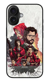 Money Heist Artwork iPhone 16 Glass Case